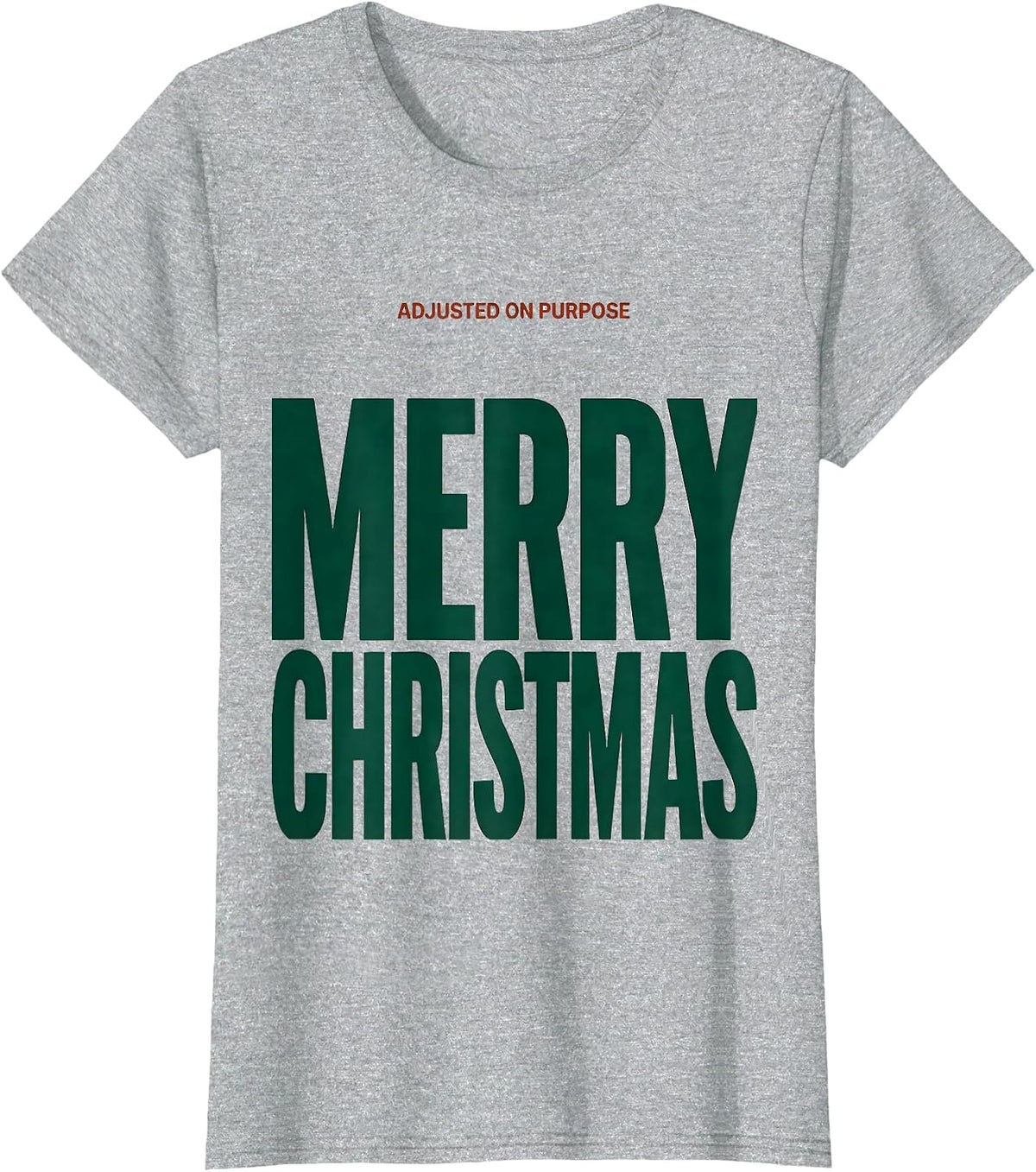 Adjusted On Purpose Merry Christmas Funny Chiropractor T-Shirt - Heather Grey