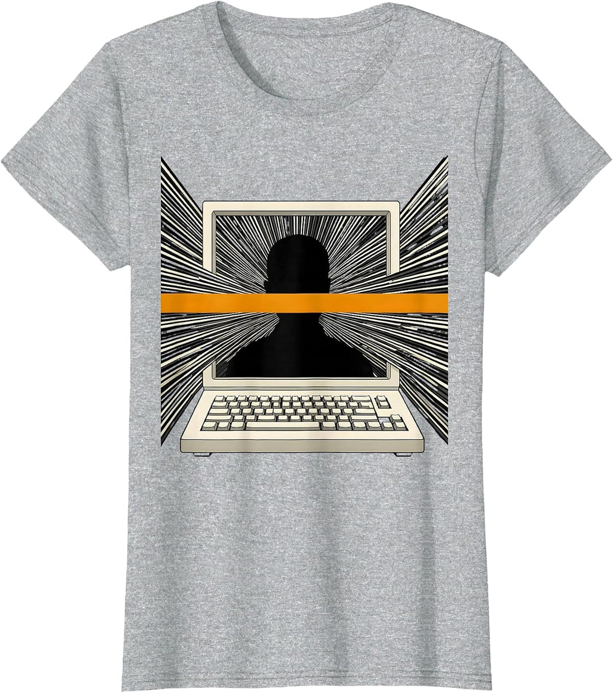 Women's Dispatch Console Tribute First Responder Appreciation T-Shirt - Heather Grey