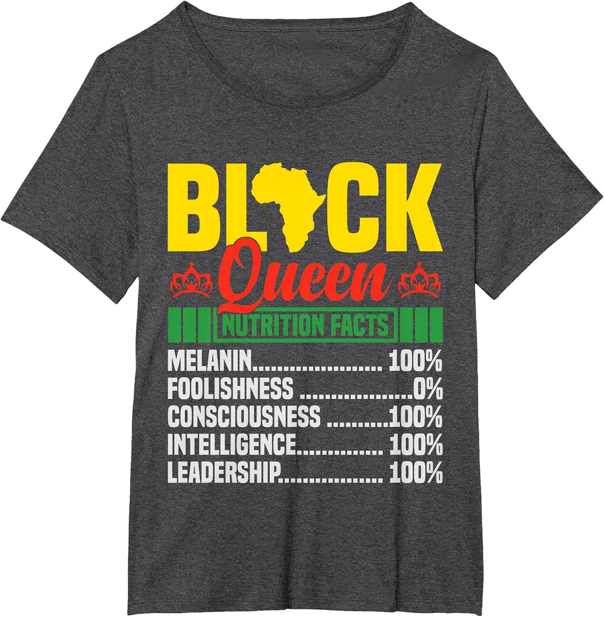 Black History Month Tee Black African American Junteenth T-Shirt - Dark Heather Grey