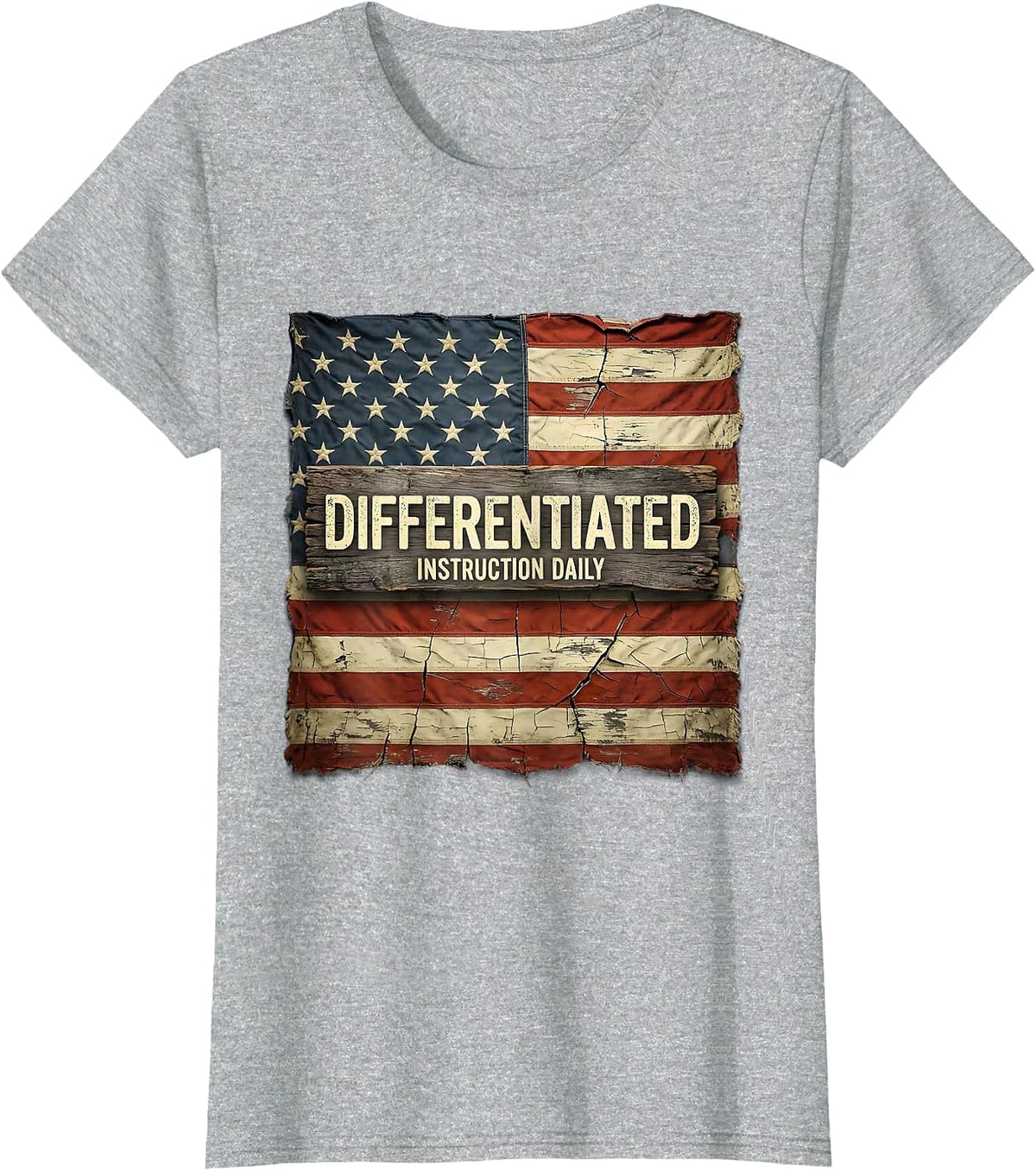 Women's Differentiated Instruction Daily SPED Teacher Design T-Shirt - Heather Grey