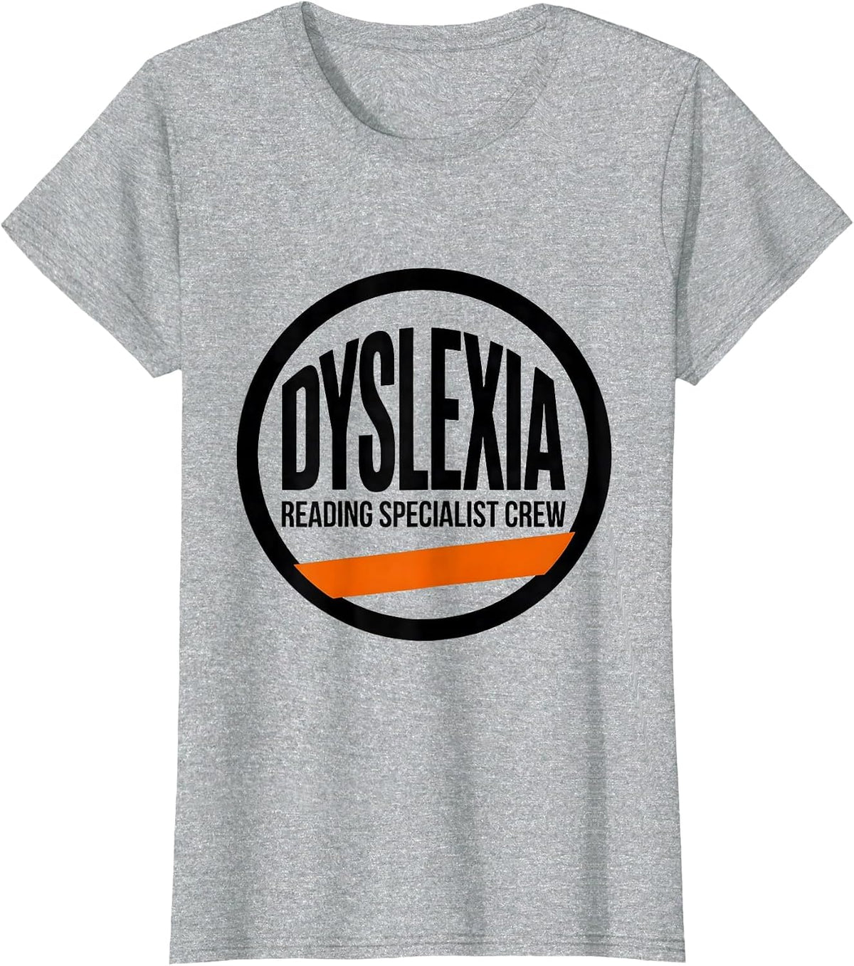 Dyslexia Reading Specialist Crew Brutalist Teacher Squad T-Shirt - Heather Grey