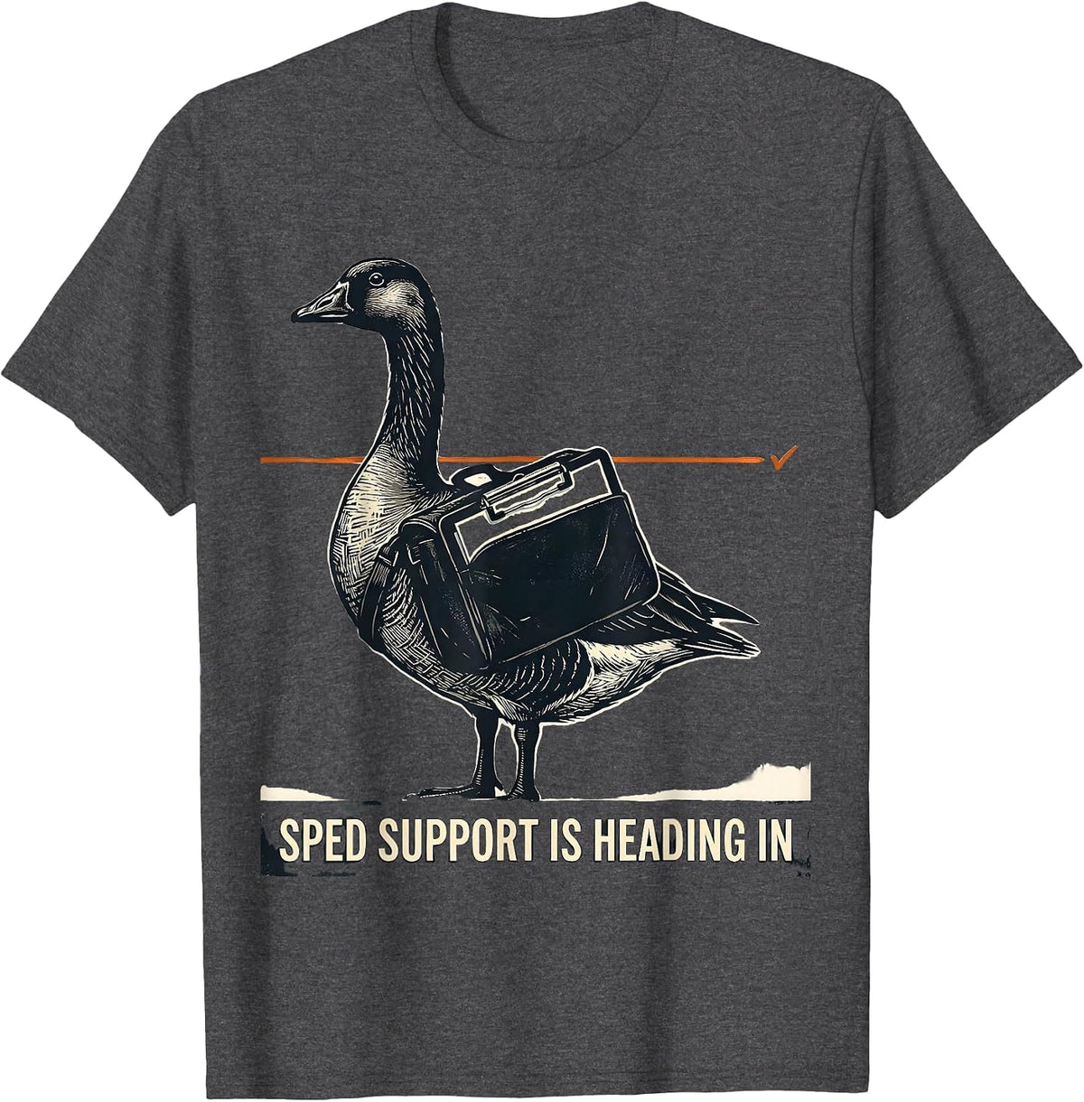 SPED Support Is Heading In Funny Special Education Teacher T-Shirt - Dark Heather Grey