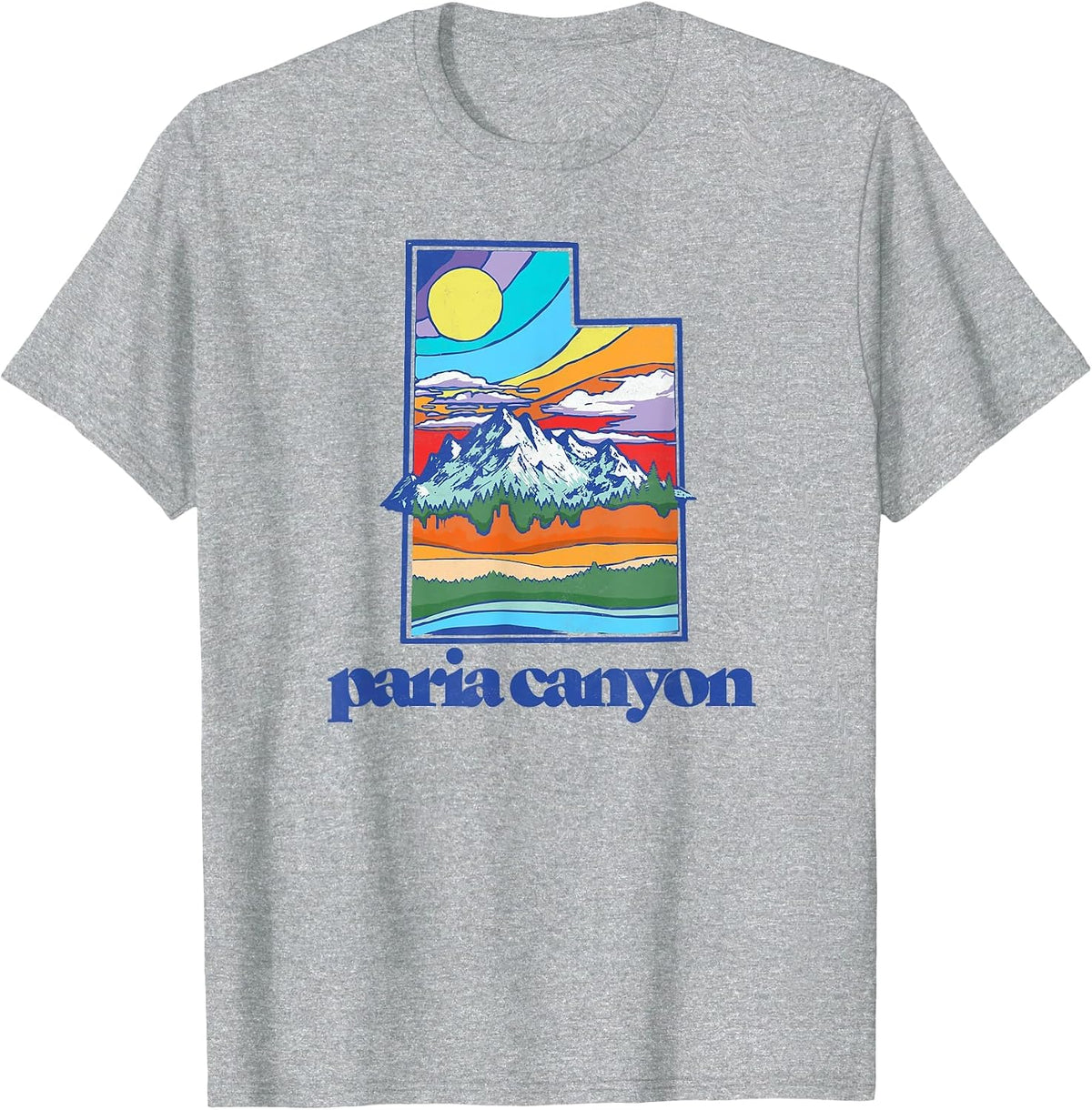 Paria Canyon Utah Vintage Nature Outdoor Graphic T-Shirt - Heather Grey