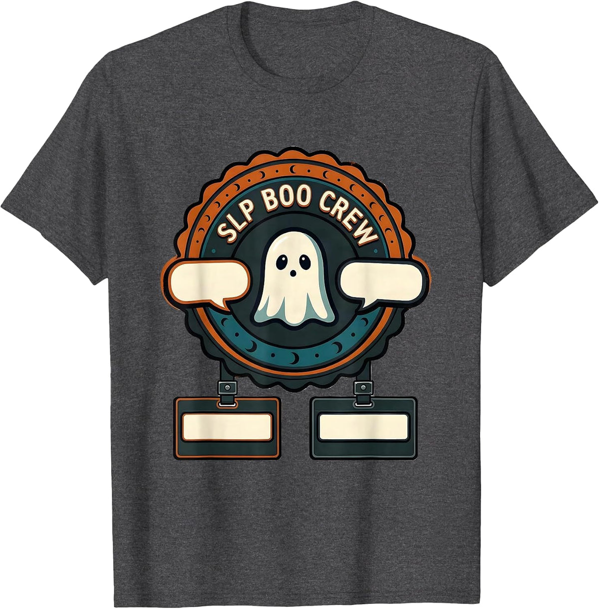 SLP Boo Crew Para Normal Activities Halloween SpEd T-Shirt - Dark Heather Grey