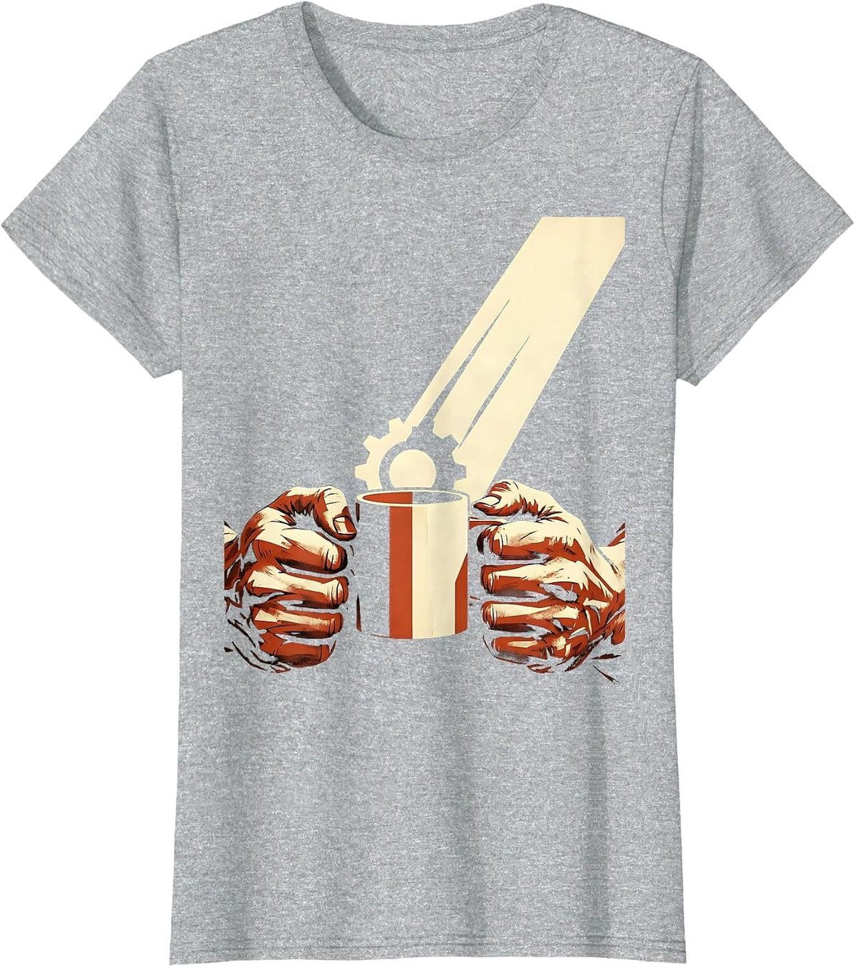 Women's Calloused Hands Hot Coffee Blue Collar Graphic T-Shirt - Heather Grey