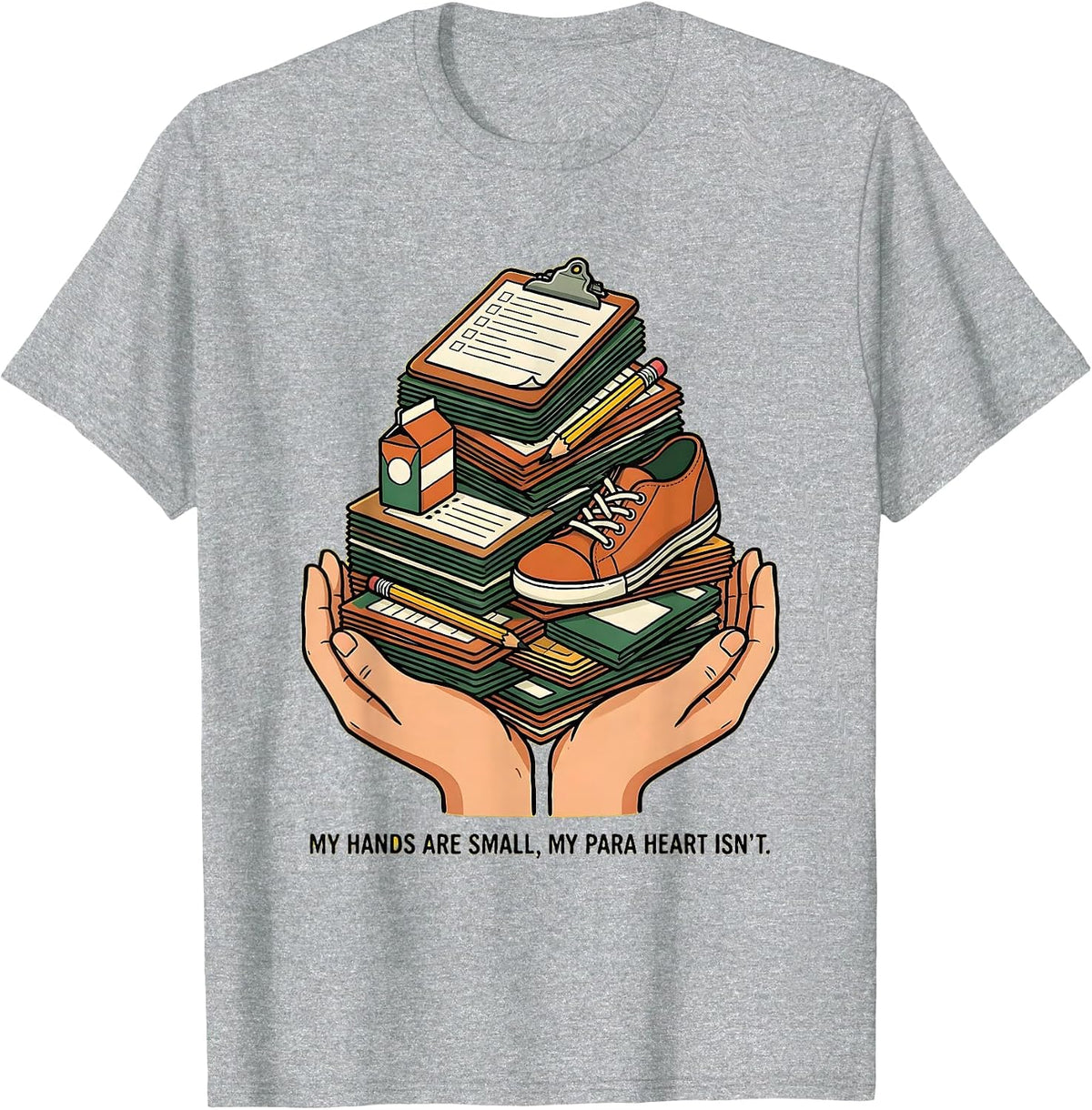Men's My Hands Are Small, My Para Heart Isn't Funny T-Shirt - Heather Grey