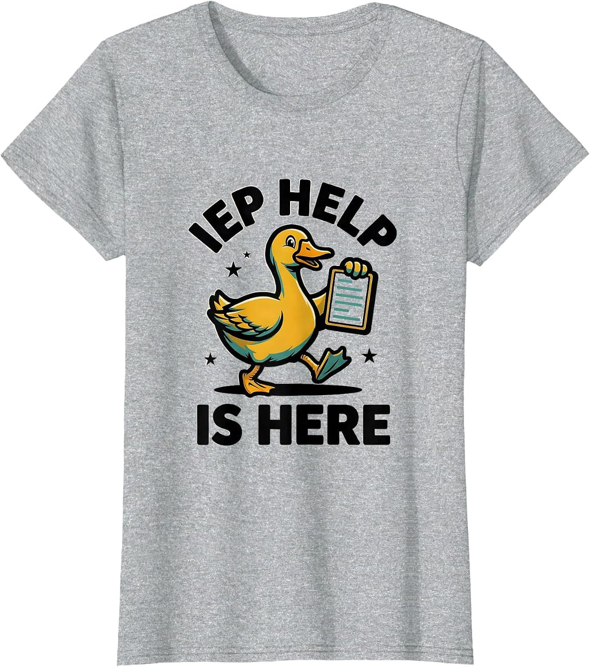 Women's IEP Help Is Here Funny Special Education Teacher SPED T-Shirt - Heather Grey