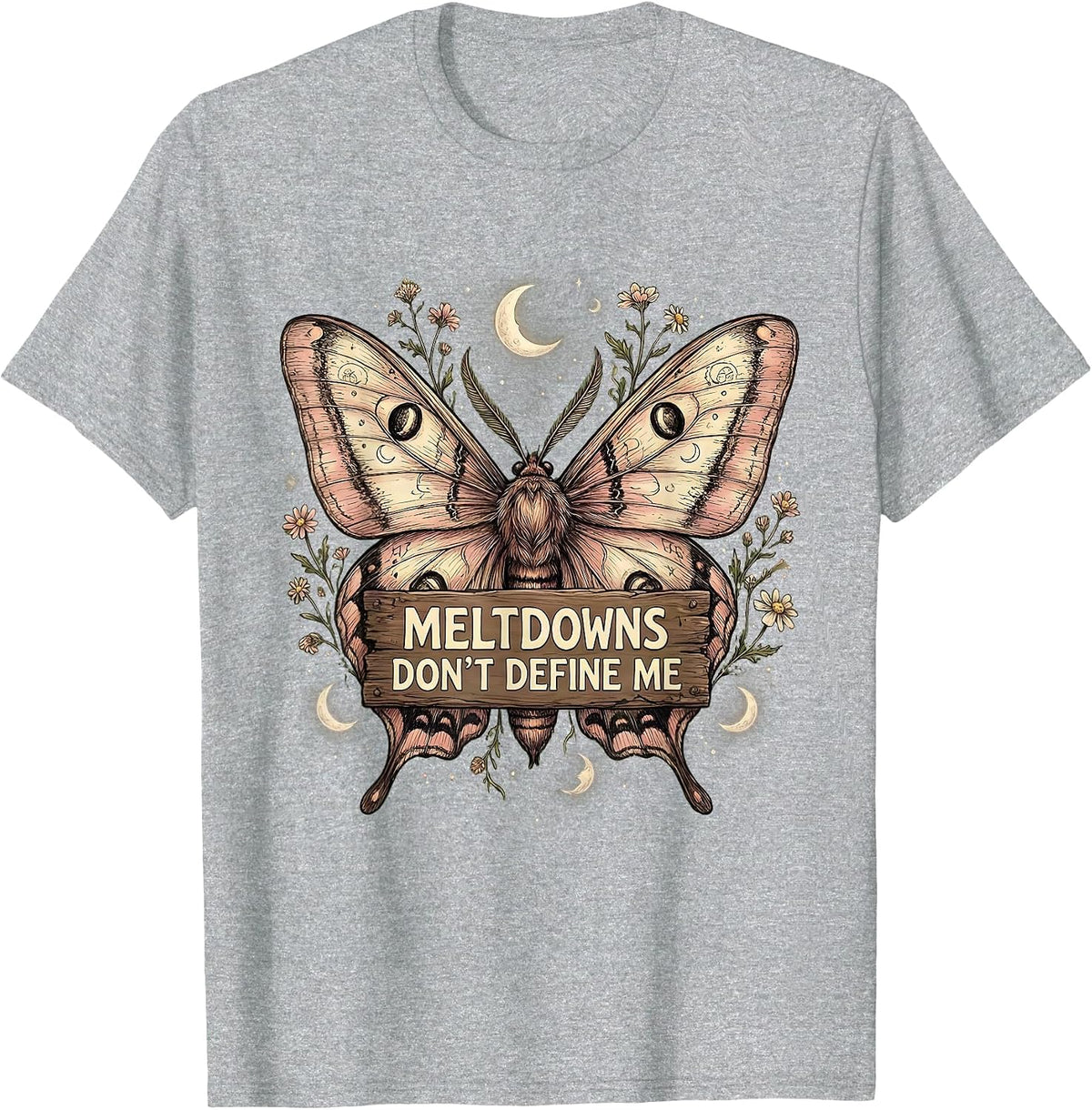 Men's Meltdowns Don't Define Me Autism Awareness Design T-Shirt - Heather Grey
