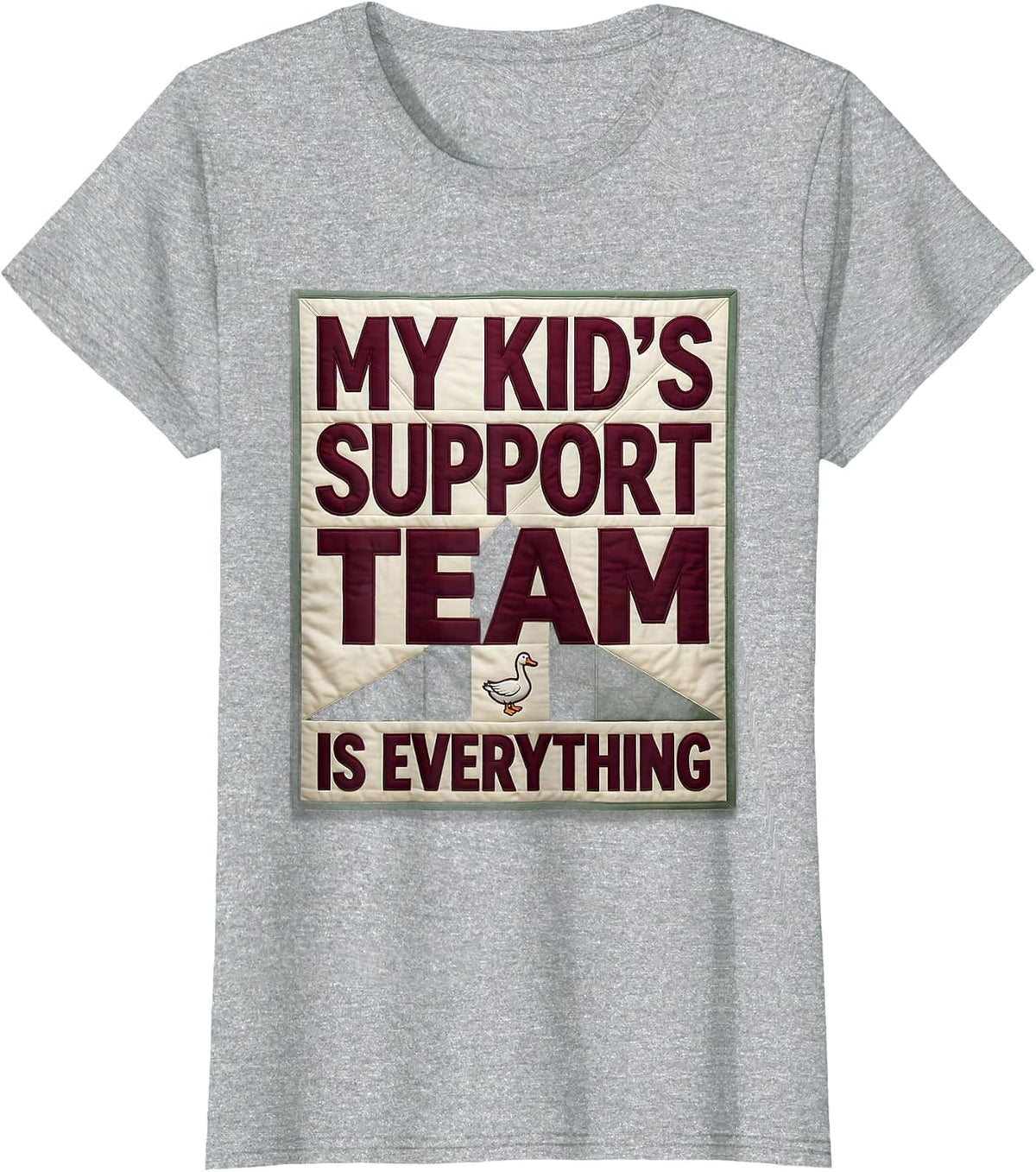 Women's My Kid's Support Team Is Everything Funny SPED Teacher T-Shirt - Heather Grey