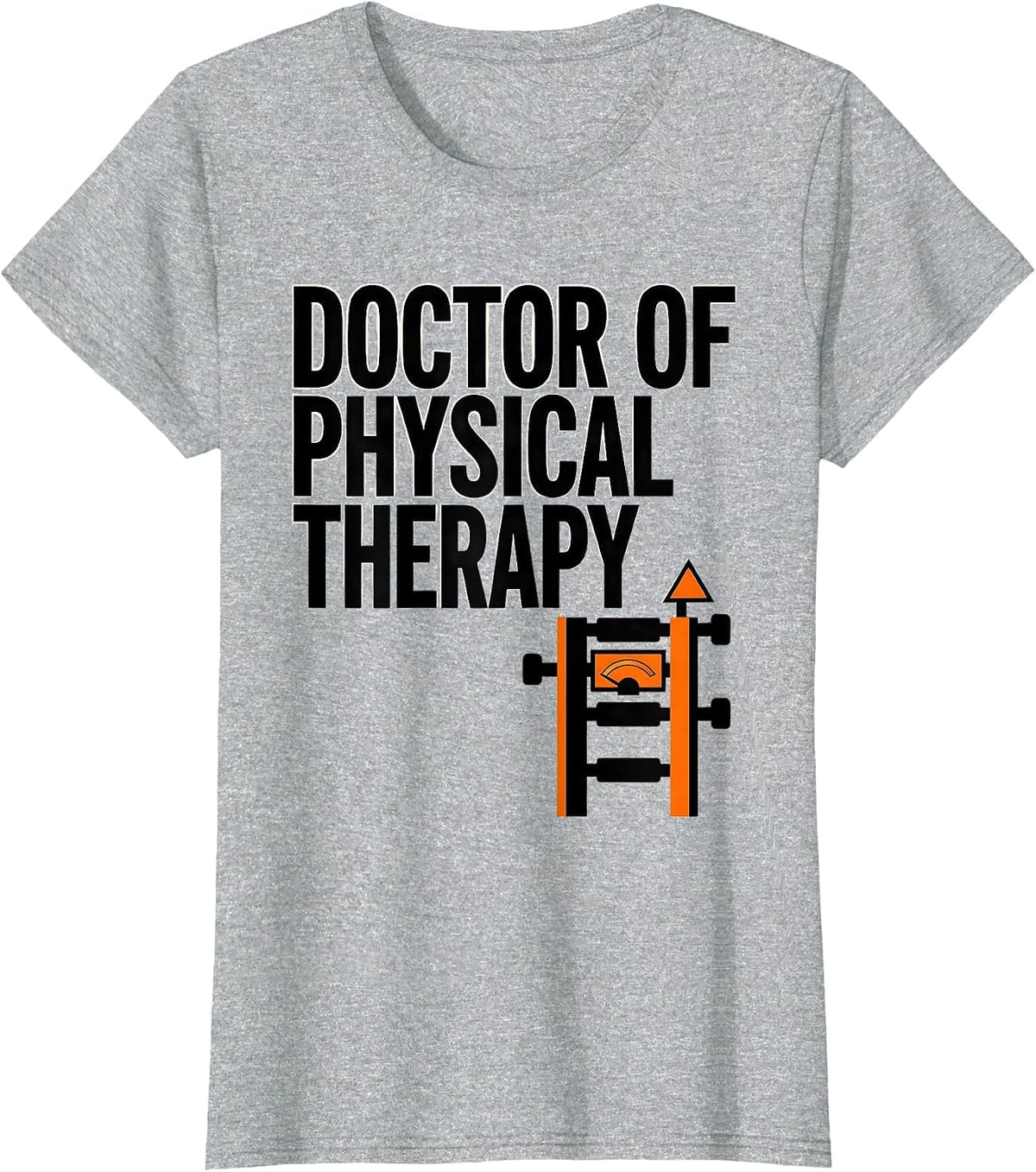 Women's Doctor of Physical Therapy Geometric PT Student Graduation T-Shirt - Heather Grey