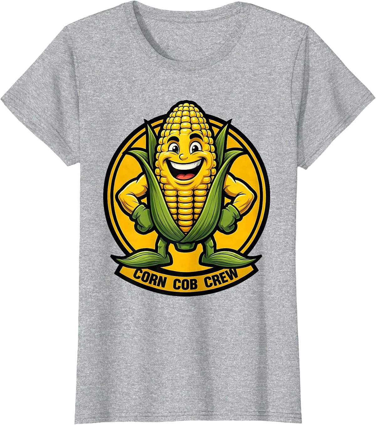 Corn Cob Crew Funny Corn Lover Farming Humor T-Shirt - Heather Grey