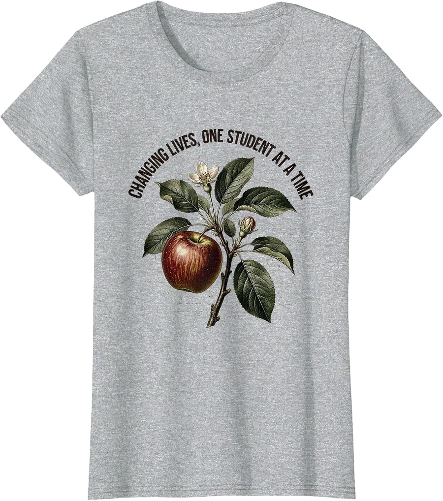 Changing Lives One Student At A Time Sped Teacher T-Shirt - Heather Grey