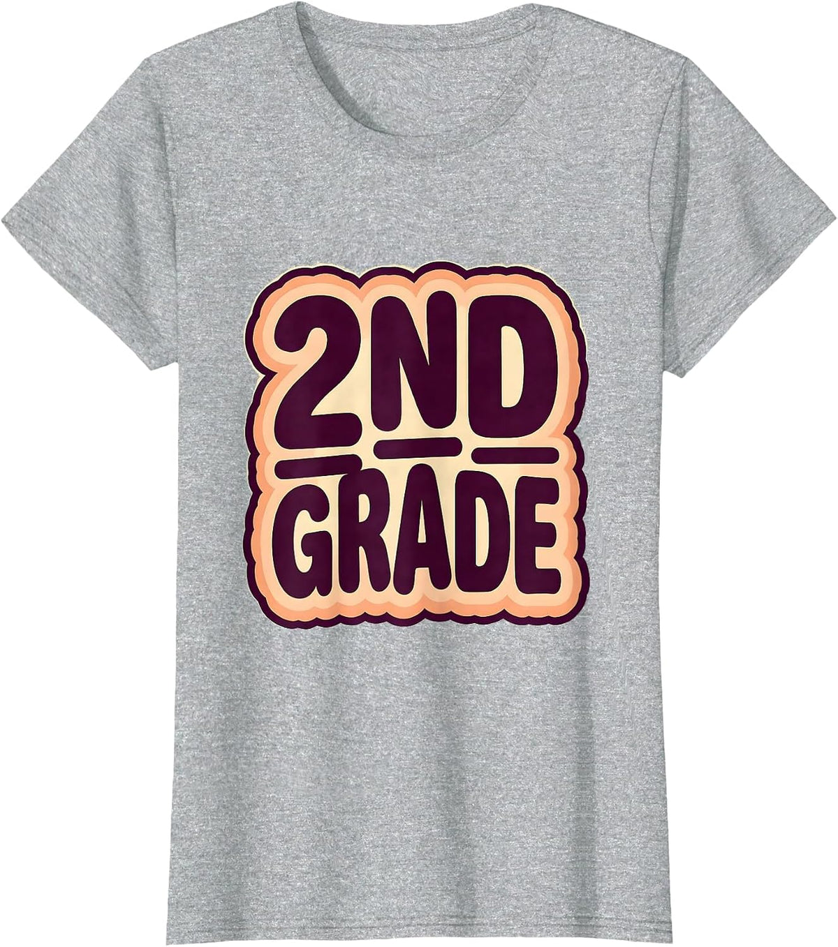 Groovy 2nd Grade Back To School First Day of Second Grade T-Shirt - Heather Grey