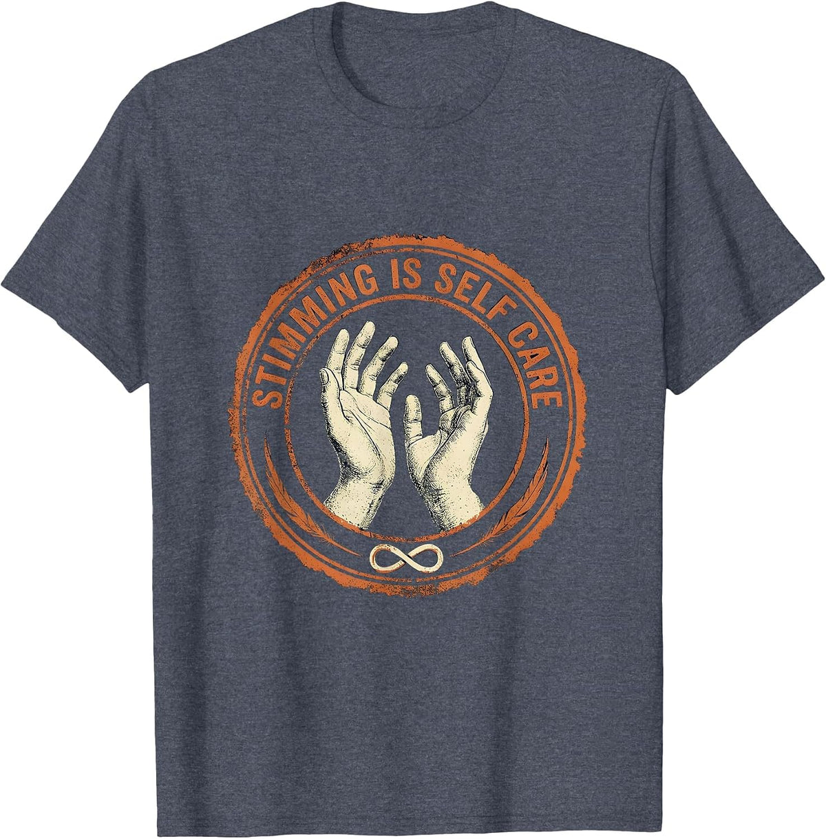 Stimming Is Self Care Autism Awareness Design T-Shirt - Heather Blue