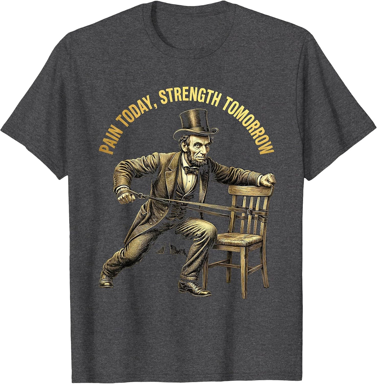 Pain Today Strength Tomorrow Physical Therapy T-Shirt - Dark Heather Grey