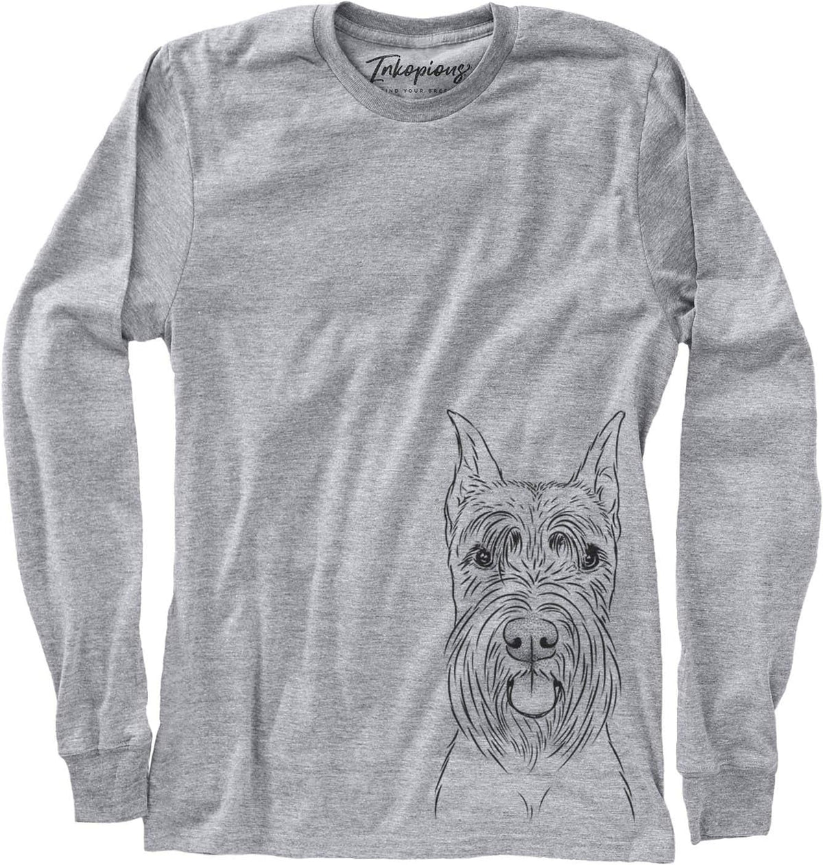 Bare Samuel the Schnauzer Dog Triblend T-Shirt - Unisex Long Sleeve