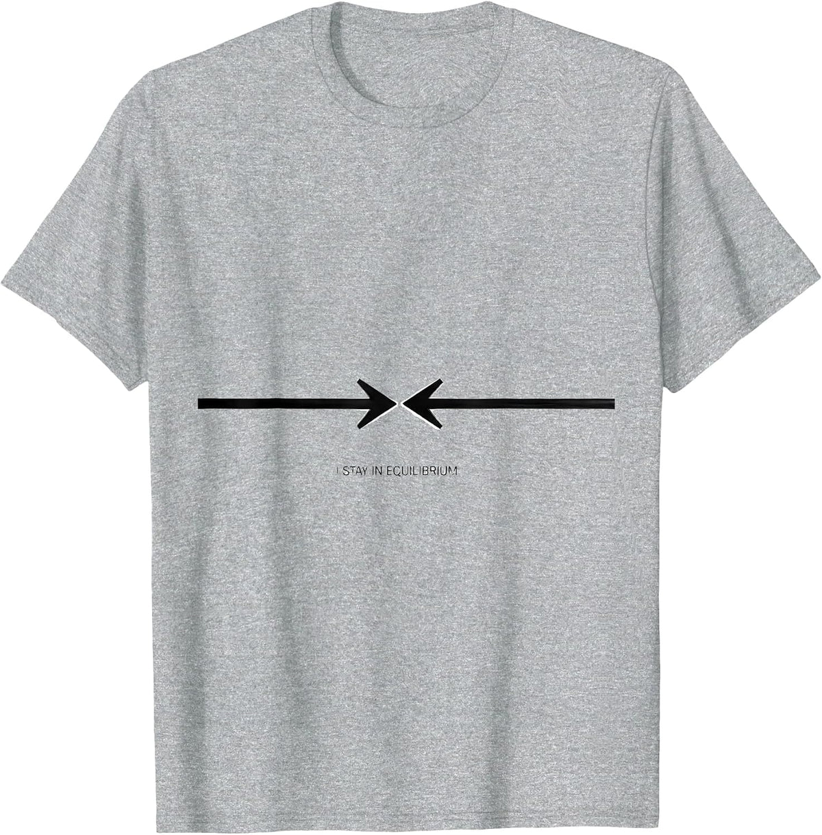 Men's I Stay In Equilibrium Minimalist Science Humor Chemistry T-Shirt - Heather Grey