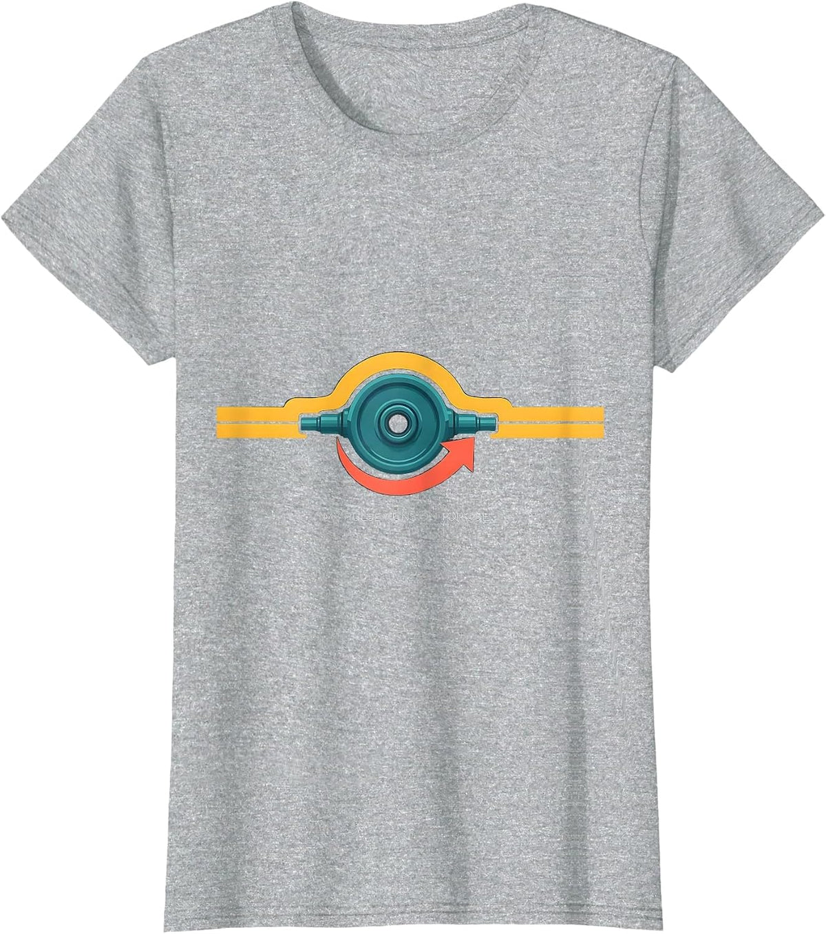 Women's My Pulse Runs On Torque Funny Car Enthusiast Auto Mechanic T-Shirt - Heather Grey