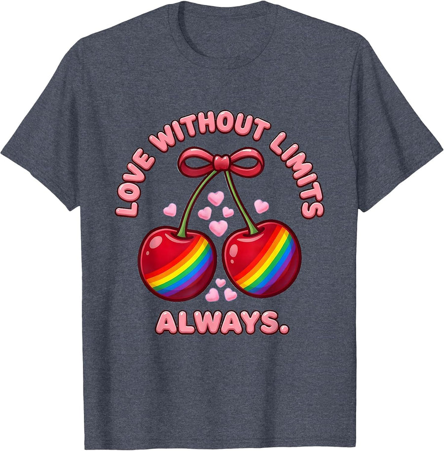 Love Without Limits Always Autism Awareness Design T-Shirt - Heather Blue