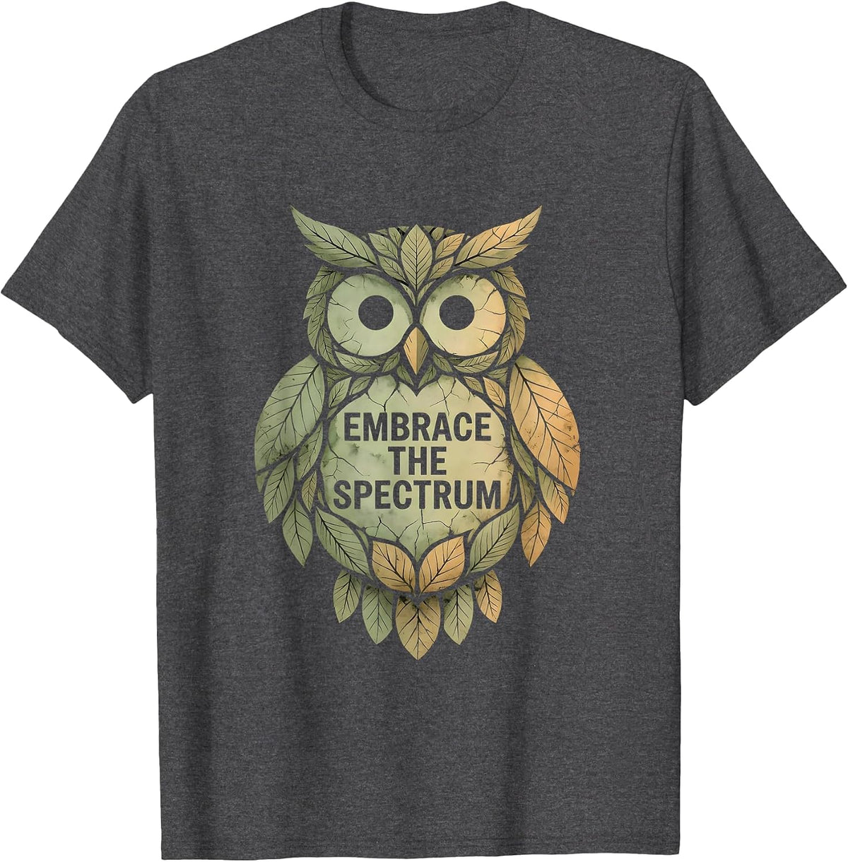 Embrace the Spectrum Autism Awareness Design T-Shirt - Dark Heather Grey