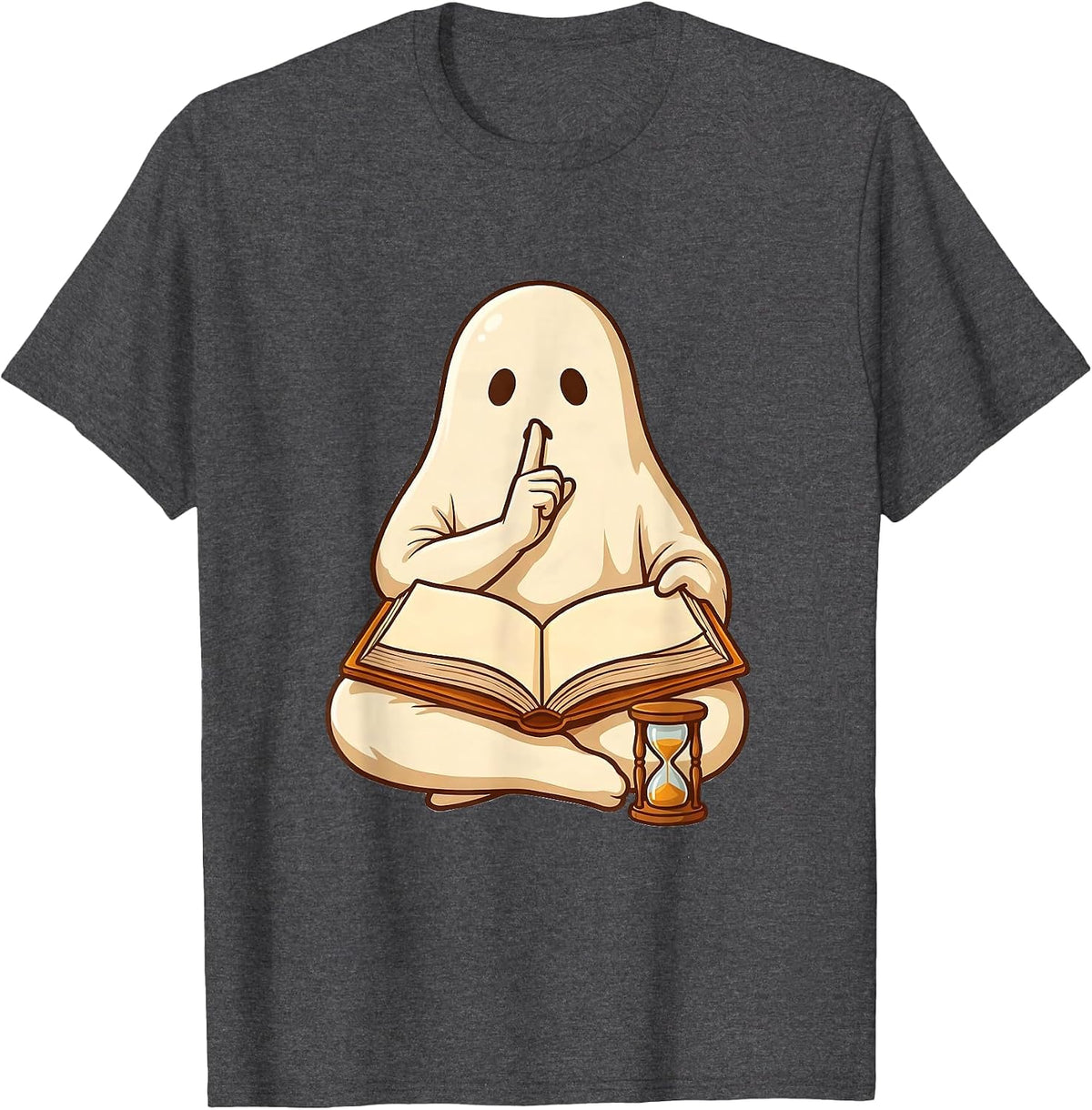 Rounded Ghost Para Normal Activities SPED Teacher Halloween T-Shirt - Dark Heather Grey