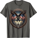 Steelworker on Girder Above City Skyline T-Shirt - Asphalt Grey