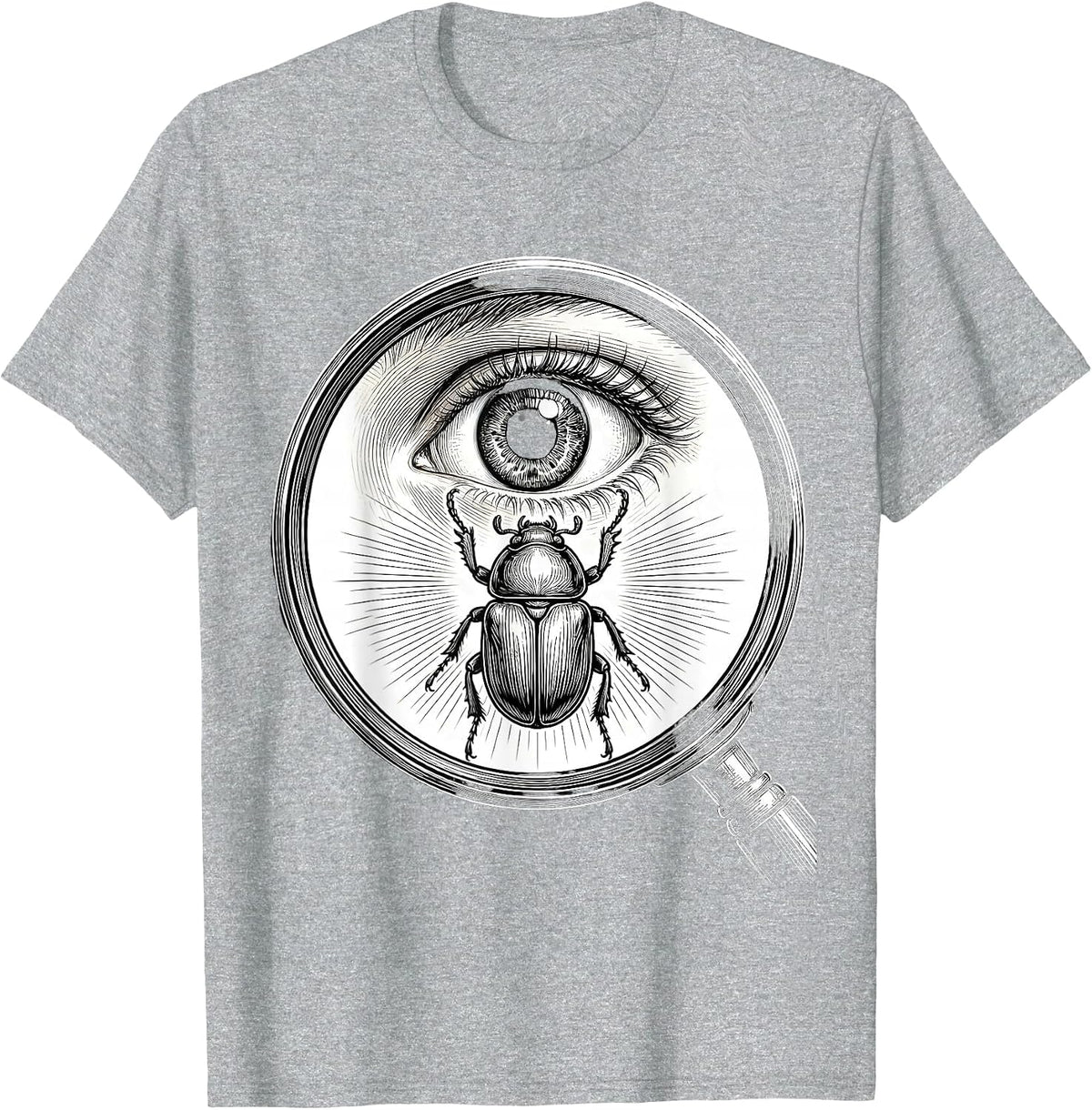 Men's Autism Awareness Child With Magnifying Glass Bug T-Shirt - Heather Grey