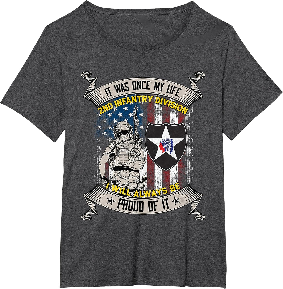 2nd Infantry Division Veteran Camp Humphreys South Korea Tee T-Shirt - Dark Heather Grey