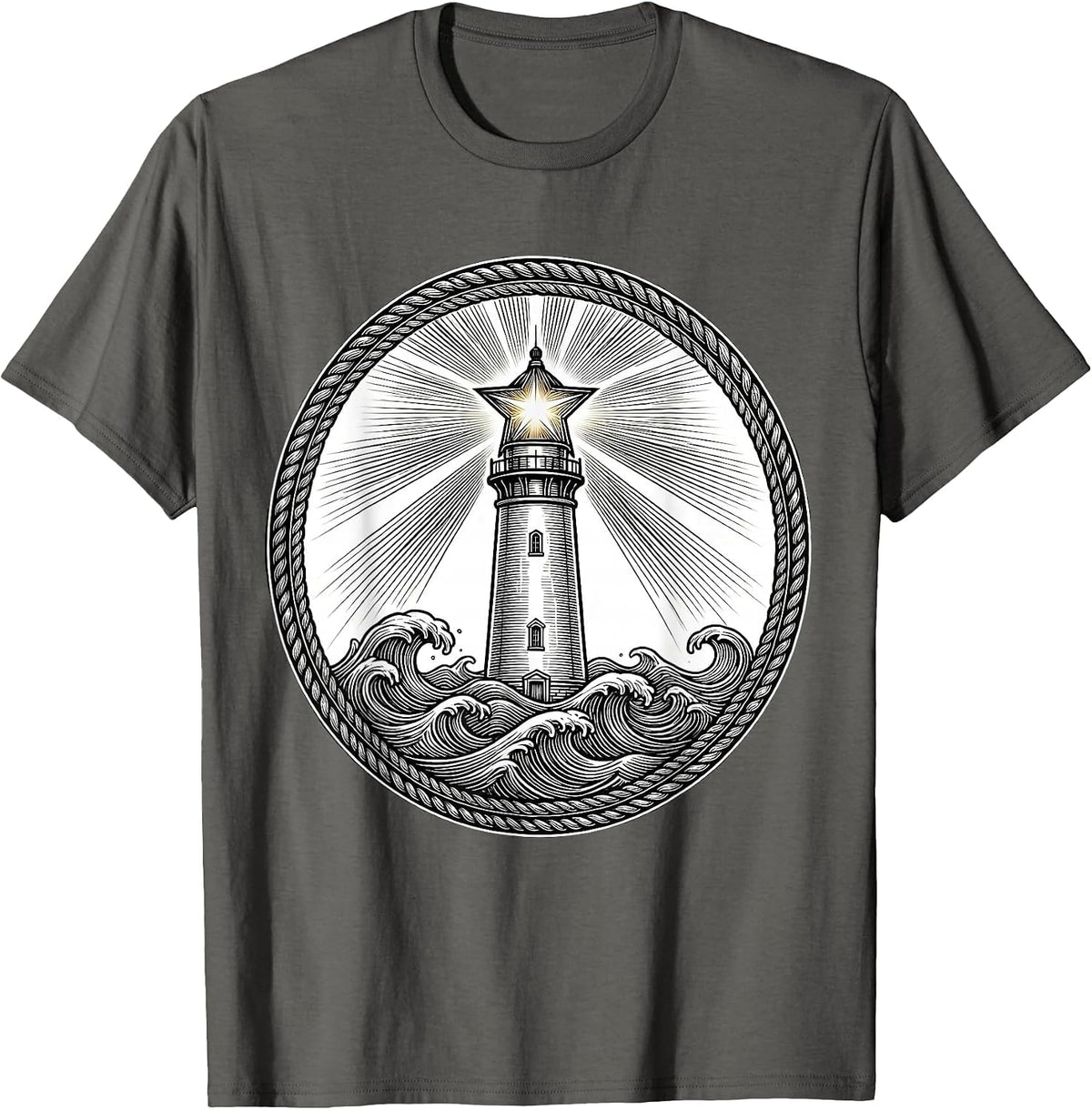 Special Education Teacher Lighthouse Star Light T-Shirt - Asphalt Grey