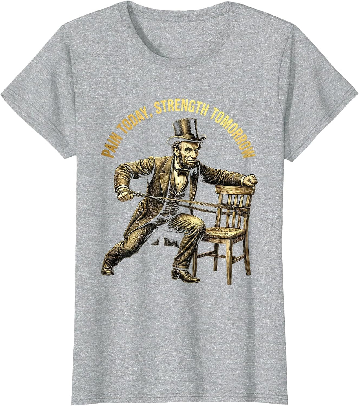 Pain Today Strength Tomorrow Physical Therapy T-Shirt - Heather Grey