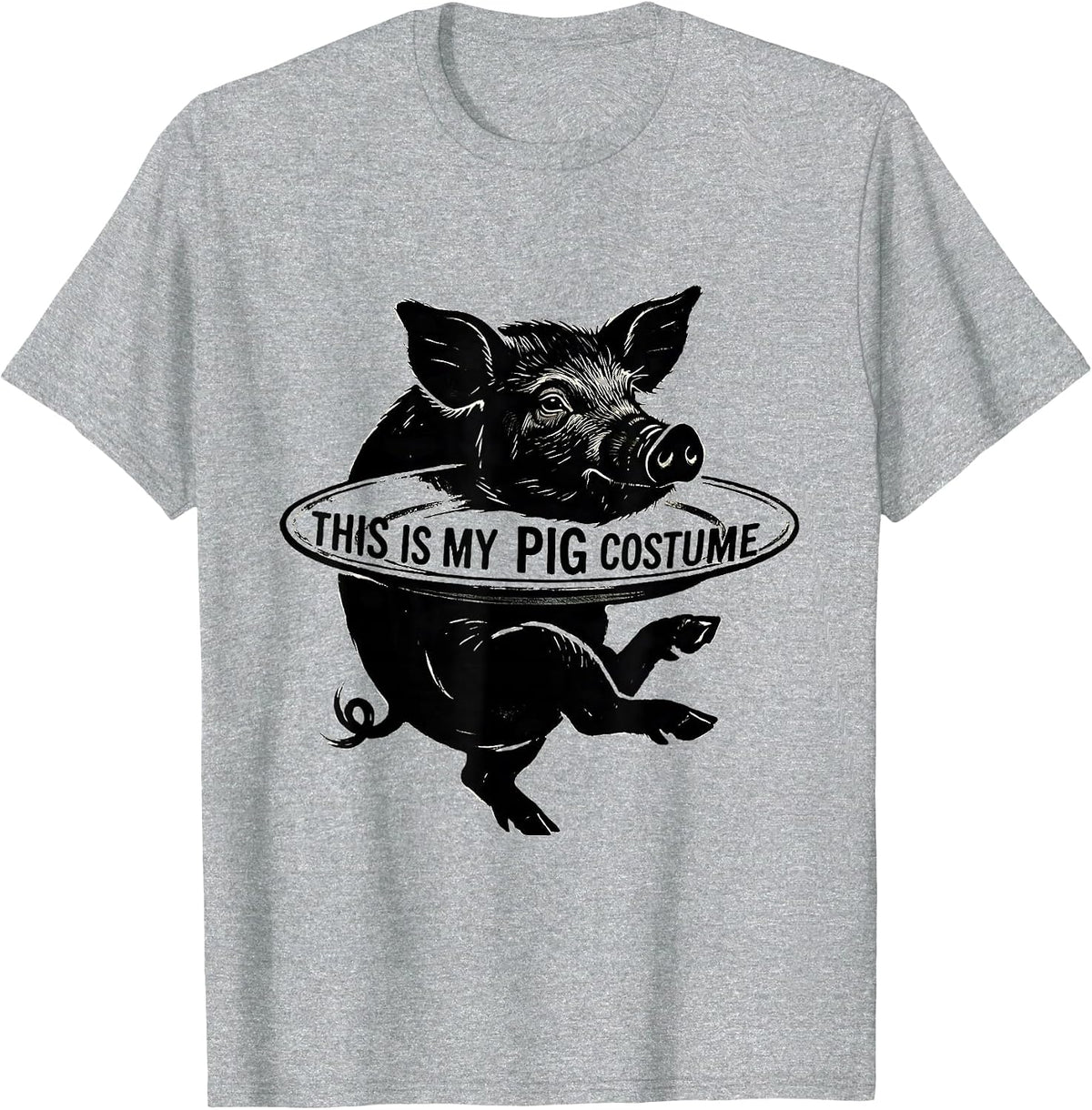 Men's This Is My Pig Costume Funny Pig Lover Halloween Costume T-Shirt - Heather Grey