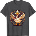 Men's Silly Goose Tangled in Party Streamers T-Shirt - Dark Heather Grey