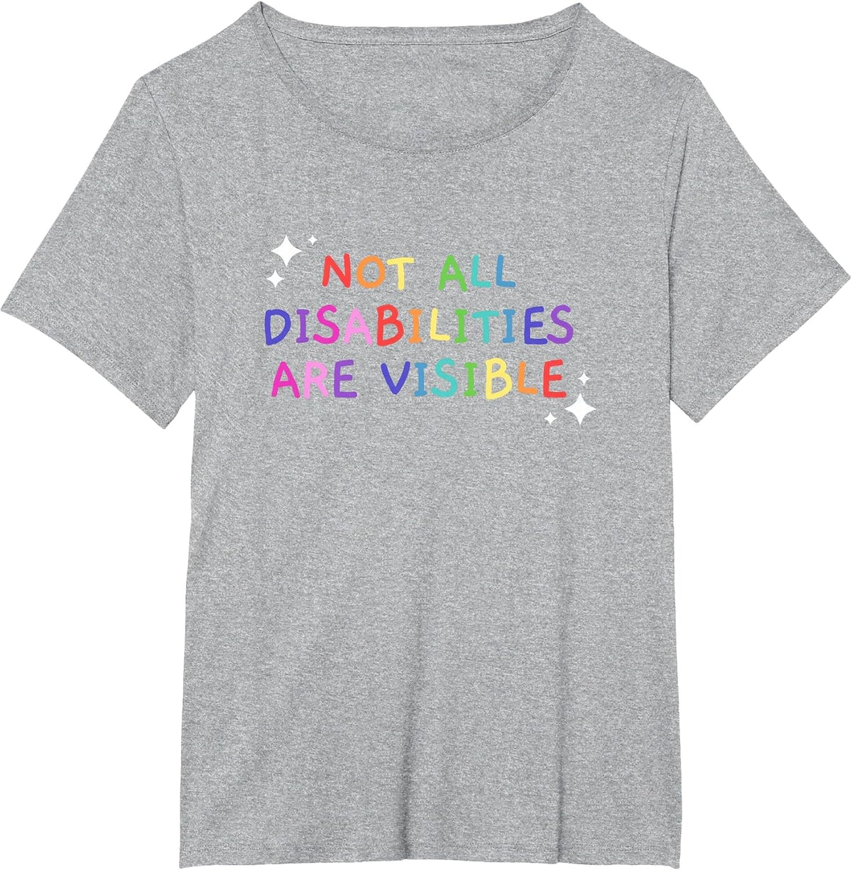 Not All Disabilities are Visible Handicapped Awareness T-Shirt - Heather Grey