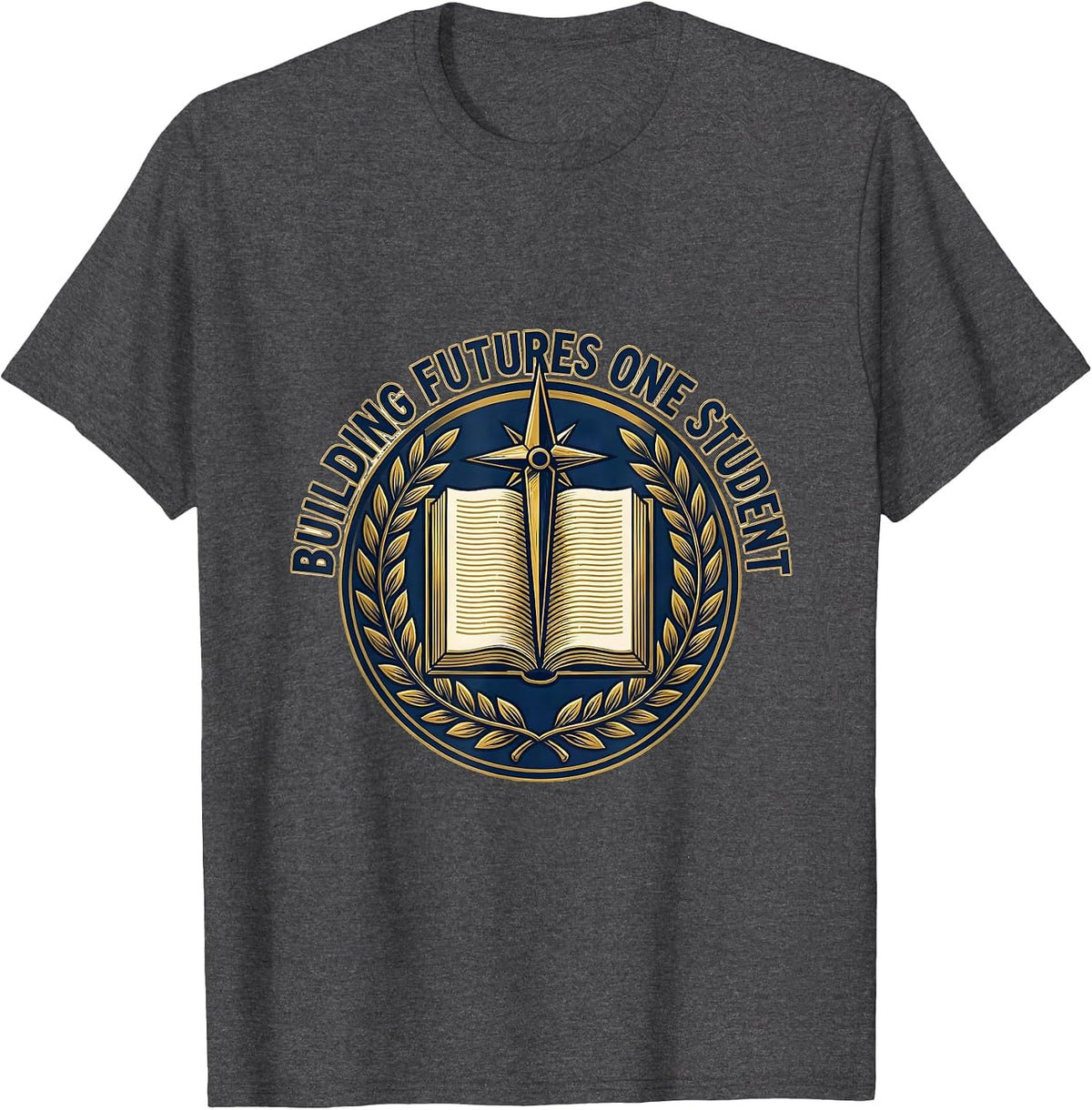 Building Futures One Student School Counselor T-Shirt - Dark Heather Grey