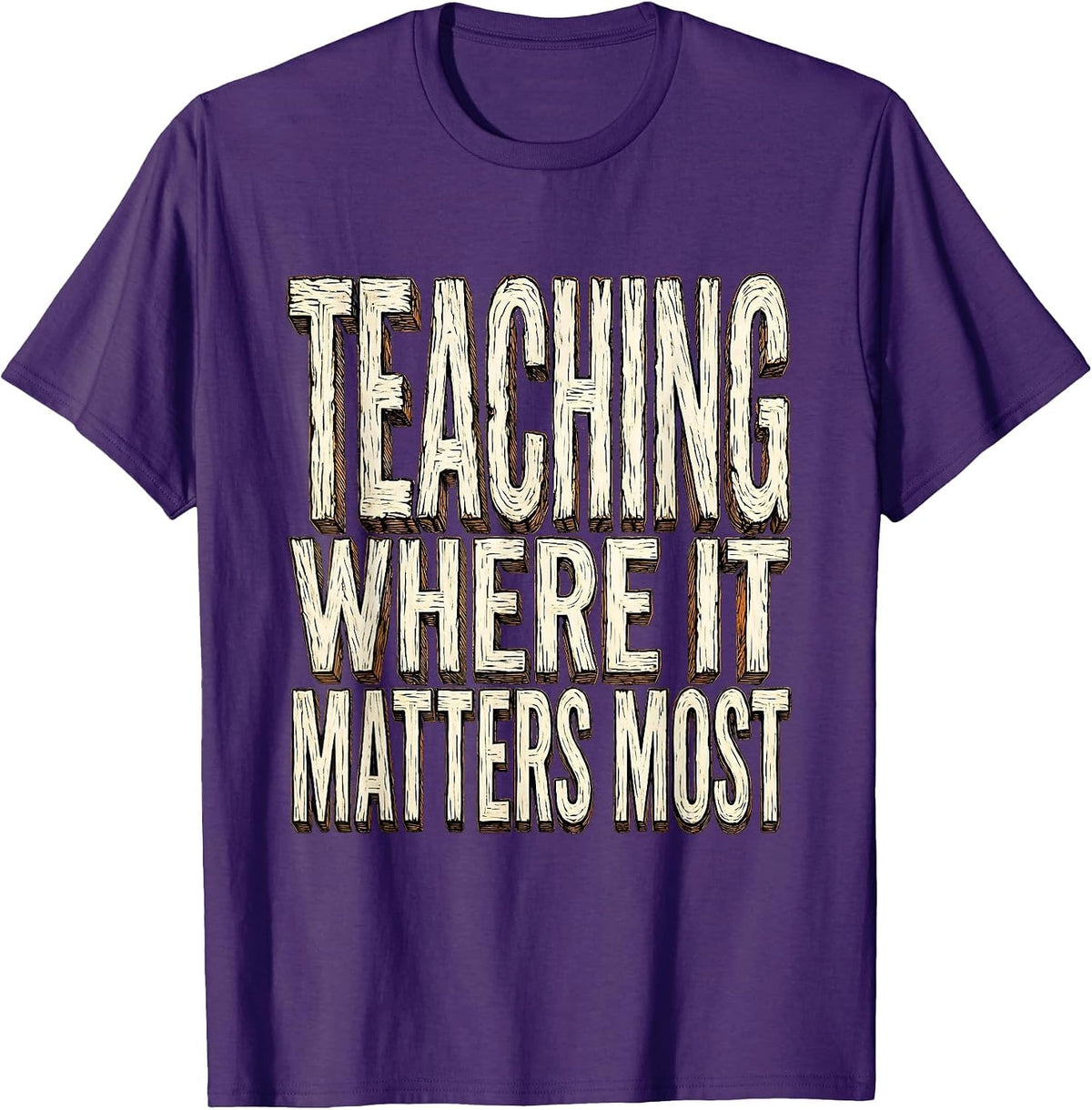Teaching Where It Matters Most SPED Teacher Design T-Shirt - Purple