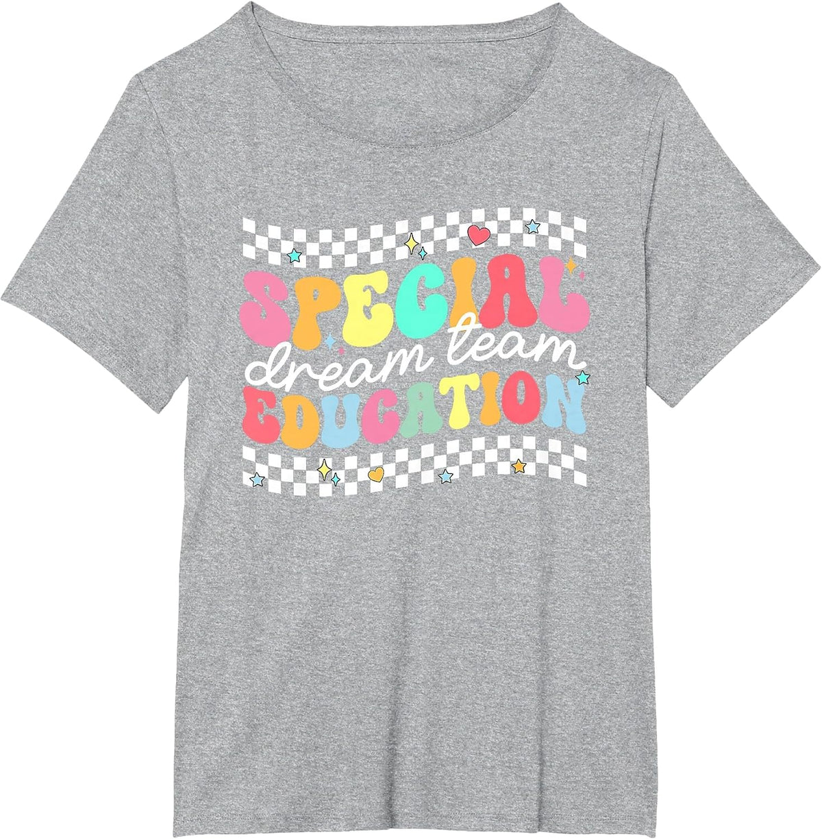 Retro Special Education Squad Groovy Dream Team SPED Teacher T-Shirt - Heather Grey