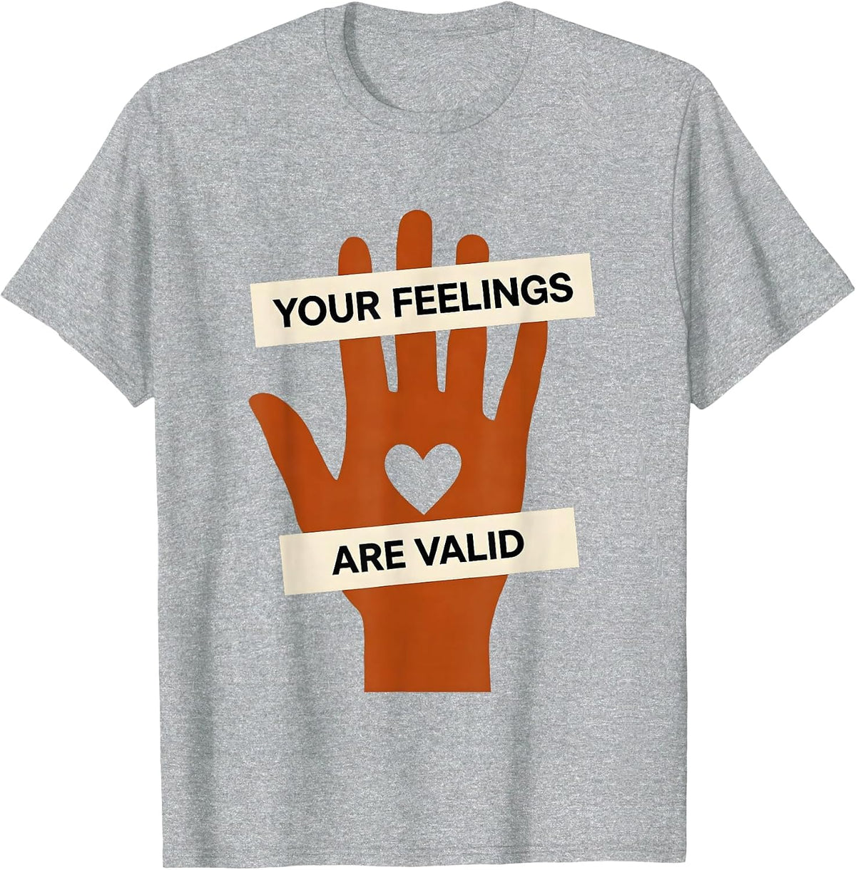 Men's Your Feelings Are Valid School Counselor Design T-Shirt - Heather Grey