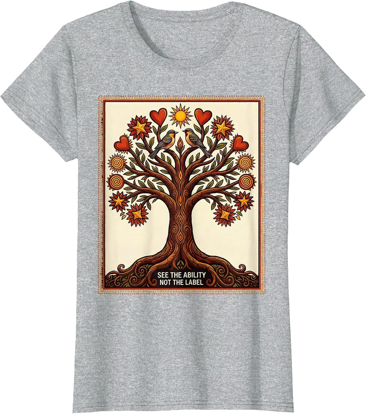 See the Ability Not the Label Special Ed Teacher T-Shirt - Heather Grey