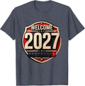 Welcome 2027 Novelty Party Wear New Year's Eve Countdown T-Shirt - Heather Blue