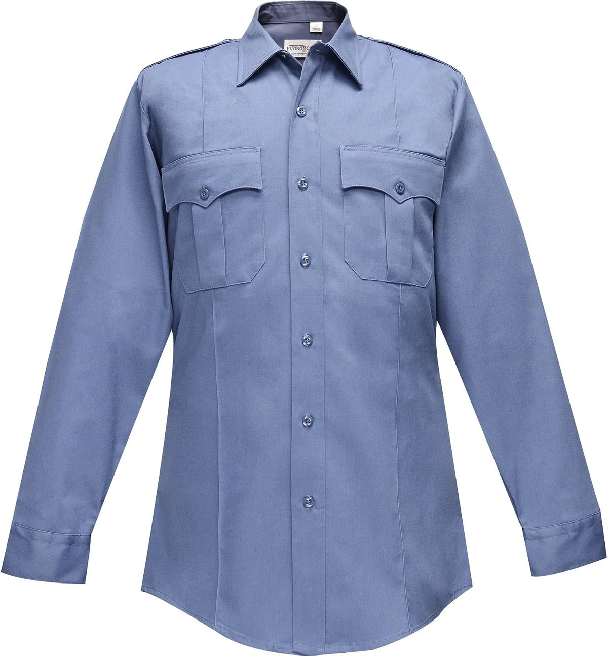 Flying Cross Unisex Adult Duro Poplin 65% Poly/35% Cotton Men's Long Sleeve Shirt - 35 \/ Marine Blue