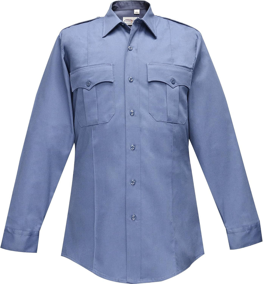 Flying Cross Unisex Adult Duro Poplin 65% Poly/35% Cotton Men's Long Sleeve Shirt - 35 \/ Marine Blue