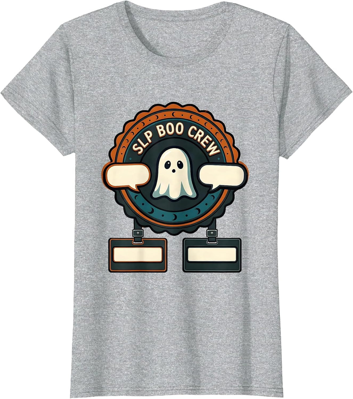 SLP Boo Crew Para Normal Activities Halloween SpEd T-Shirt - Heather Grey