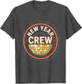 Men's New Year Crew Festive Nurse Party Matching Group Holiday T-Shirt - Dark Heather Grey