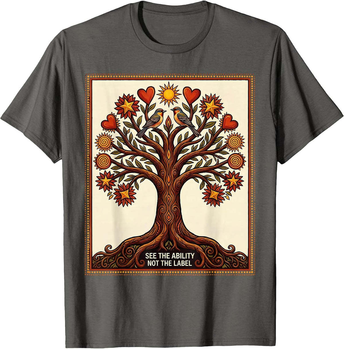 See the Ability Not the Label Special Ed Teacher T-Shirt - Asphalt Grey