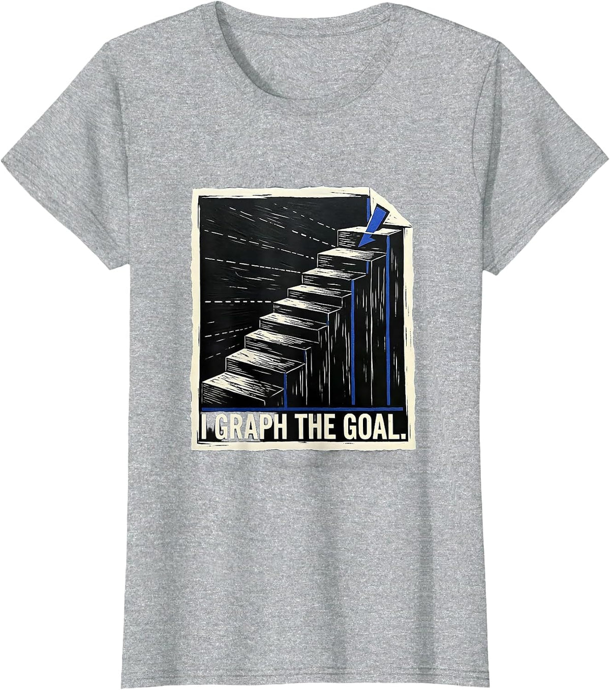 I Graph The Goal Funny Special Education Teacher SPED Humor T-Shirt - Heather Grey