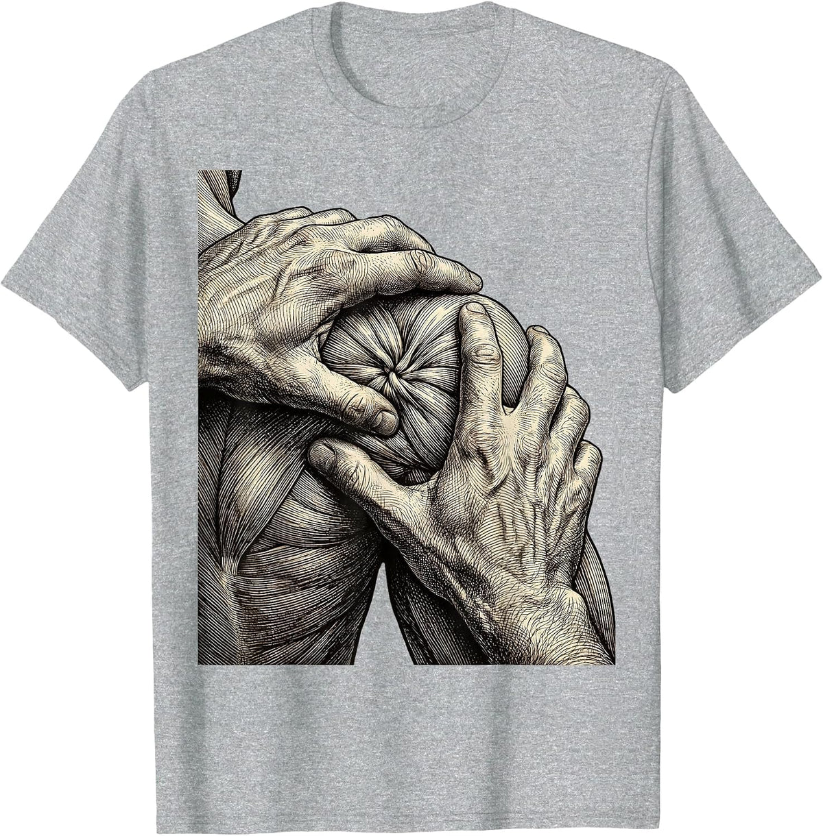 Men's Physical Therapy Knotted Muscle Massage Graphic T-Shirt - Heather Grey