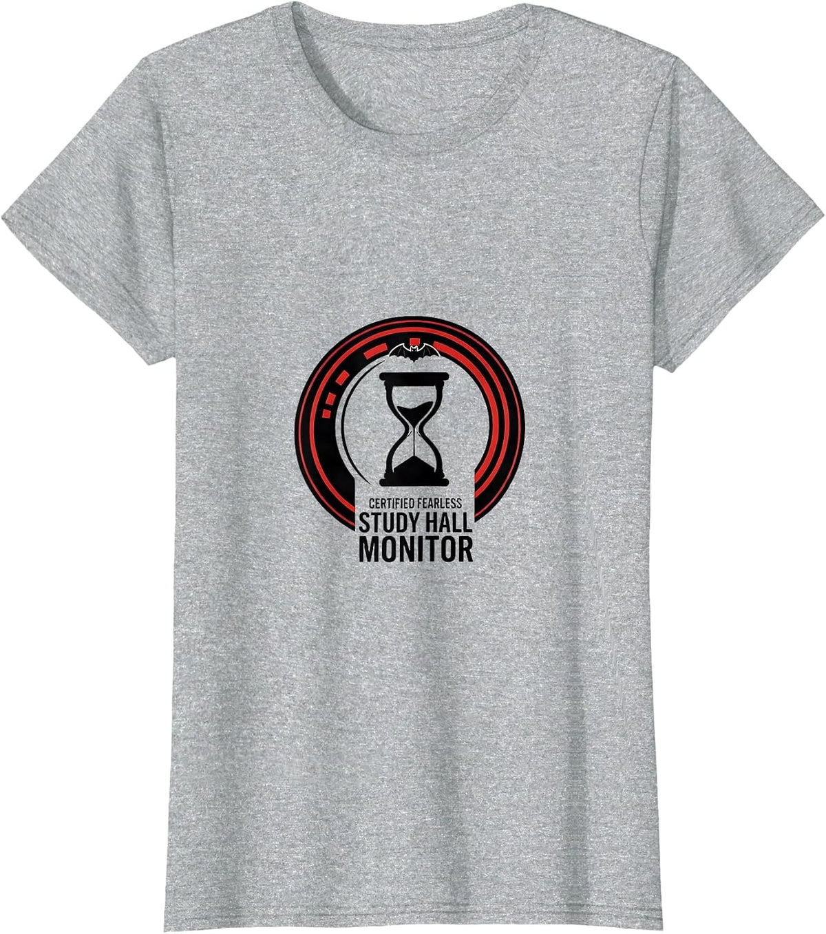 Certified Fearless Study Hall Monitor Funny School Staff T-Shirt - Heather Grey