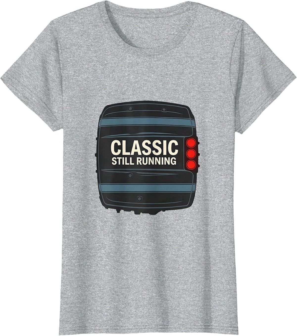 Women's Classic Still Running Vintage Muscle Car Racing Enthusiast T-Shirt - Heather Grey
