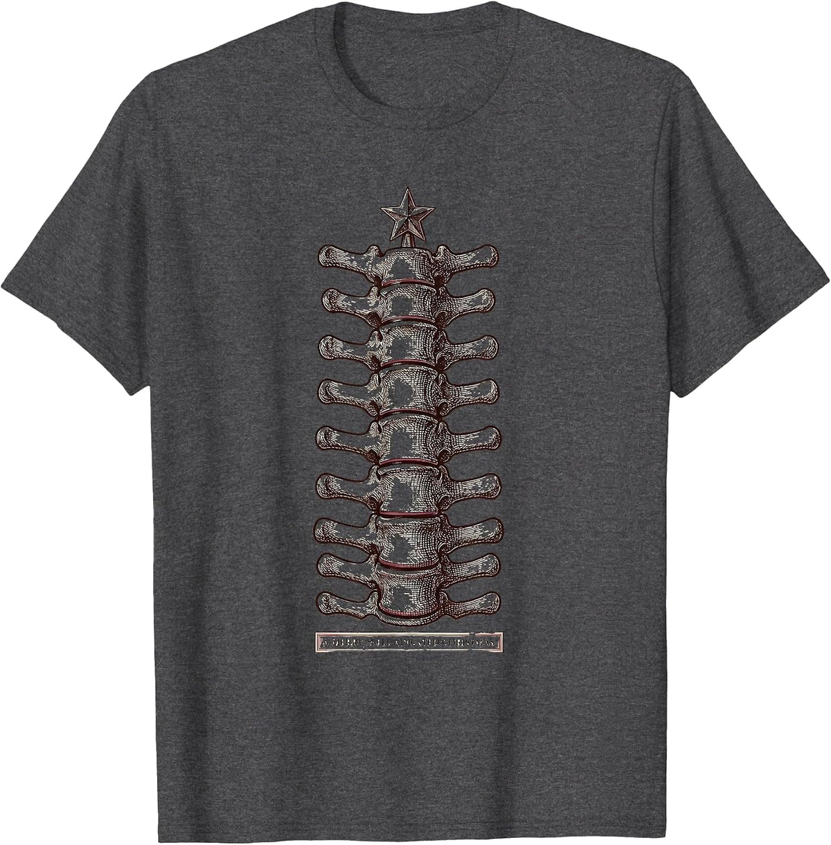 Men's A Merry Well Adjusted Christmas Funny Chiropractor T-Shirt - Dark Heather Grey
