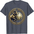 Party Animal Ram Disco Ball Headbutt Graphic T-Shirt - Heather Blue
